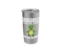Cocodrilos Make Me Happy You Not So Much Funny Cocodrilo Vaso térmico de acero inoxidable de doble pared
