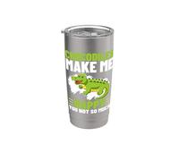 Cocodrilos Make Me Happy You Not So Much Funny Cocodrilo Vaso térmico de acero inoxidable de doble pared