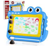 Cocodrilos Pizarra Magnética Infantil, Pizarra Mágica Almohadilla Borrable Escritura Tablero de Dibujo Magnético Tablero de Escritura Colorido Juguete Viaje Juguetes Educativos para Niños Azul