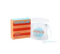 Cocofloss Hilo dental tejido, cuidado bucal diseñado por dentistas, aroma a fresa, encerado, expandible, hilo dental apto para niños con aceite de coco, 1 carrete (33 yardas)