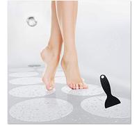 cocofy Pegatinas Antideslizantes Grandes para bañera y Ducha Ø 15 cm Almohadillas XXL, Transparentes, Redondas, Pegatinas Antideslizantes como Alfombra Antideslizante en la Ducha Paquete de 10