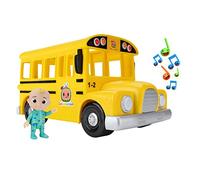 CoComelon Autobús Escolar Amarillo Musical Oficial, Reproduce Clips de Wheels on The Bus, con Figura extraíble de JJ, Juguetes de Personajes para bebés, niños pequeños y niños