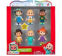 CoComelon Bandai JJ, Yoyo, Tom Tom, Cody y Nina, Pack de 6 Figuras de Familia y Amigos Multicolor (WT0170)