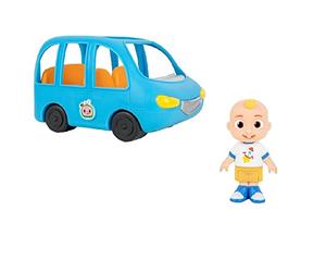 CoComelon CMW0104Lights & Sounds Family Fun Car + JJ Figura Are We There Yet? Canción Jugando y Cantando