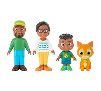 CoComelon Cody's Family - Juego de 4 Figuras - Familia y Amigos - Incluye Cody, Cody's Mom, Cody's Dad, y Pickles The Cat - Juguetes para niños, bebés y preescolares