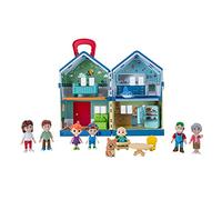 CoComelon Deluxe Family House Playset with Music and Sounds - Includes JJ, Family, Friends, Shark Potty, Crib, Sofa, Chair, High Chair, Dining Room Table, Fridge, Activity Sheet - Amazon Exclusive