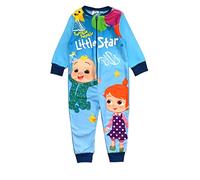 CoComelon, Mono niño o niña, Pijama Unisex, Pijama Todo en uno, Azul, Edad 4-5 años
