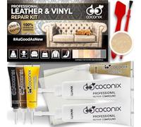 Coconix Leather & Vinyl Repair Kit - White & Naturals | Fix Tears, Holes, Scratches, and Peeling on Leather and Vinyl Furniture, Car Seats, and Jackets | Easy Application with Customizable Colors