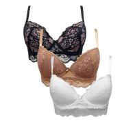 Coconuda Sujetador Mujer Pack de 3 Peonia Multicolor 4