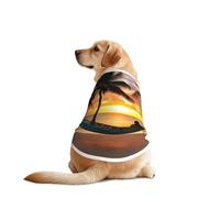 Coconut Beach - Chaleco para perro con estampado de hamaca, ropa divertida para mascotas, lavable a máquina, chaleco para perros medianos y grandes