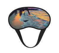 Coconut Beach - Cubreojos ajustable con estampado de hamaca para dormir, cómodo, sin presión y transpirable