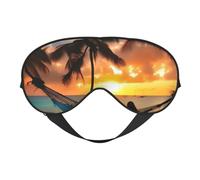 Coconut Beach - Hamaca con estampado de puesta de sol transpirable de cobertura completa, elegante, ajustable, siesta, noche, ambiente reparador