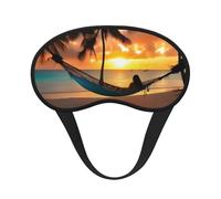Coconut Beach - Máscara de dormir con estampado de hamaca para dormir de lado, bonita máscara opaca para el hogar o viajes