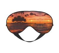 Coconut Beach - Máscara de ojos suave con estampado de hamaca, para dormir, para dormir, para viajes, oficina, yoga, siesta