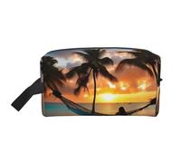 Coconut Beach - Neceser con estampado de hamaca para hombre, bolsa de cosméticos de gran capacidad, bolsa de aseo de viaje para mujeres, White, Talla única