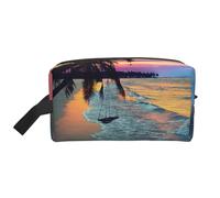 Coconut Beach Sunset Hamaca organizadora de viaje impresa, estuche de almacenamiento de alta densidad con espuma protectora para electrónica