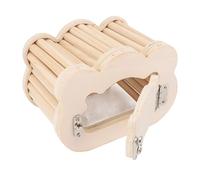 Coconut Hamster Hideout Hamster House Gerbil Cage Wood House Fun Hamster Hideout Cage Accesorios para Animales Pequeños