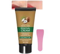 Coconut Oil Facial Hair Removal Cream, Plant Extract Coconut Oil Hair Removal Cream, Mild Skin Soothing Depilator for Face, Arms, Underarms, Painless Gentle and Non-irritating (1)