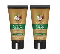 Coconut Oil Hair Removal Cream, Facial Hair Removal Cream with Coconut Oil & Plant Extracts, Moisturizing Soothing Painless, for Legs, Arms