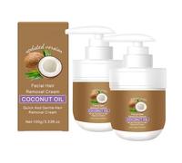Coconut Oil Hair Removal, Facial Hair Removal Cream for Sensitive Skin (2Pcs)