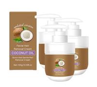 Coconut Oil Hair Removal, Facial Hair Removal Cream for Sensitive Skin (3Pcs)