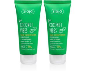 COCONUT & ORANGE VIBES Acondicionador energizante con notas de Coco de Ziaja (Paquete de 2)