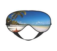 Coconut Palm Beach Sleep Eye Mas - Diseño actualizado que bloquea la luz nocturna para hombres y mujeres, turnos de trabajo, viajes