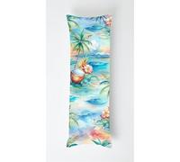 Coconut Trees Body Pillow Case Cover 50x150cm, Long Backrest Cushion Pillow Protector with Zipper, Decorative Bedding Pillowcase, Soft Body Pillow Cover for Couch Bedroom Summer Sea