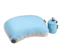 COCOON Air Core Hood/Camp Pillow, Azul Claro/Gris | Almohada hinchable con capucha integrada, soporte ajustable, ligero y compacto para acampar y viajar