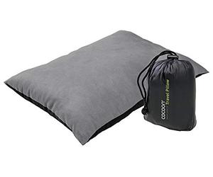 COCOON Almohada de Viaje de Microfibra (Negro, 11 Pulgadas x 15.5 Pulgadas)