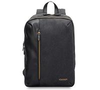 Cocoon Urban Adventure- Mochila Slim de lona encerada para portátil de 16" y Tablet 10" - Negro