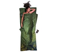 Cocoonlight saco de dormir de viaje rectángulo de seda verde oliva oscuro