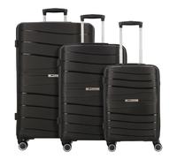 Cocoono Leon 4 ruedas Juego de maletas 3 piezas negro