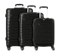 Cocoono Madrid 4 ruedas Juego de maletas 3 piezas negro