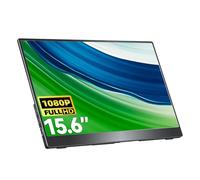 cocopar Travel Monitor - Upgraded 15.6 Inch 1080P FHD HDR IPS Ultra Slim USB-C Portable Display with Kickstand Dual Type-C Mini HDMI Dual Speaker