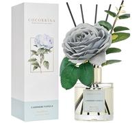 Cocorina - Difusor con varillas aromáticas, flor de cachemira de vainilla, aceite esencial para decoración de estantes de baño, sala de estar, habitación grande, rosa, 200 ml