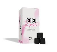 COCOROSE - Carbón Natural de Coco Premium para Cachimba y Barbacoas, 1KG - Cubos de Carbón de Coco Shisha y Barbacoas (27mm)