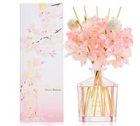 COCORRÍNA Fiore - Difusor de perfume de ambiente con 8 varillas de fragancia de 250 ml - Cherry Blossom, natural, de larga duración, para el dormitorio, la oficina, el baño (colección Master)