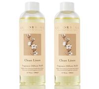 Cocorrína Recambio para difusor de varillas - Clean Linen 6.7 onzas / 2 paquetes de repuesto de aceite para difusor de varillas