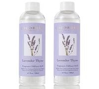 Cocorrína Recambio para difusor de varillas - Lavanda Tomillo 6.7 oz / 2 paquetes de repuesto de aceite difusor de varillas
