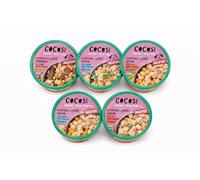 Cocosi Estofado Casero Pack 5 Sabores - Comida Semi-Húmeda Natural para Perros - 5 x 280g - Ternera, Atún, Pollo, Pato y Cerdo - Gourmet Fresh Food