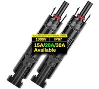 COCOSY 2 Conectores Diodo 20A para Solares - Diodos Bloqueo 15/20/30A 1000V, Protección Corriente Inversa, Conectores Solares IP67 Diodo, Evita Hot Spot, Cableado PV DIY