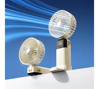 COCOSY Mini ventilador portátil USB recargable, 5 velocidades, autonomía 8 horas, para oficina, dormitorio y viajes, compacto y silencioso