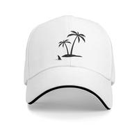 Cocotero en el islote Tiburón Gorra de béisbol Casual Gorra de Camionero de veranoTenis Skate Hip Hop Sombreros Mujeres Hombres Moda