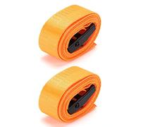COCOYUEMA 2 correas de amarre naranjas de 25 mm para productos resistentes, bandas de flejado con hebillas de aleación de zinc (5 metros)
