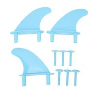 COCOYUEMA Aletas de Tabla de Surf Soft Top Tri Fin Set de plástico PVC para Practicar Surf Deportes acuáticos con Tornillos