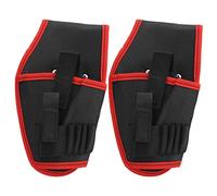COCOYUEMA Bolsa multifuncional para cinturón de taladro eléctrico, herramienta portátil inalámbrica para electricista, 2 uds. (borde rojo)
