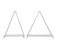 COCOYUEMA Estante de Madera para Almacenamiento en Pared, Cuerda Colgante para Plantas, Maceta, estantes, Decoraciones para el hogar, 2 uds. (Color Madera)