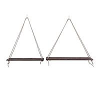 COCOYUEMA Estante de Madera para Almacenamiento en Pared, Cuerda Colgante para Plantas, Maceta, estantes, Decoraciones para el hogar, 2 uds. (Antigua)