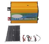 COCOYUEMA Kit de Panel Solar de 18 W 18 V, monocristalino de Alta eficiencia para Uso en Exteriores, con Controlador e inversor de 30 A, protección de Circuito, Marco de Aluminio (12V a 220V)